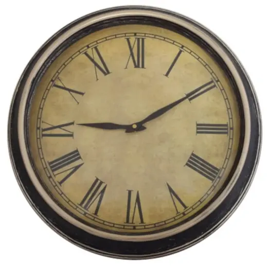 Historic 45cm Wall Clock Brown Front